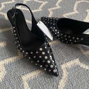 NWT Mango studded sling back size 39